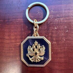 Joan Rivers Classic Collection Imperial Russia Crest gold-tone key chain ring